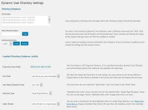 Dynamic User Directory Multiple Dirs Settings Page